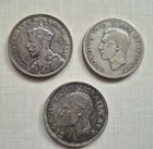 1935 1939 1949 Canada Silver Dollar Lot 3 Coins 80% Silver George V VI EF VF