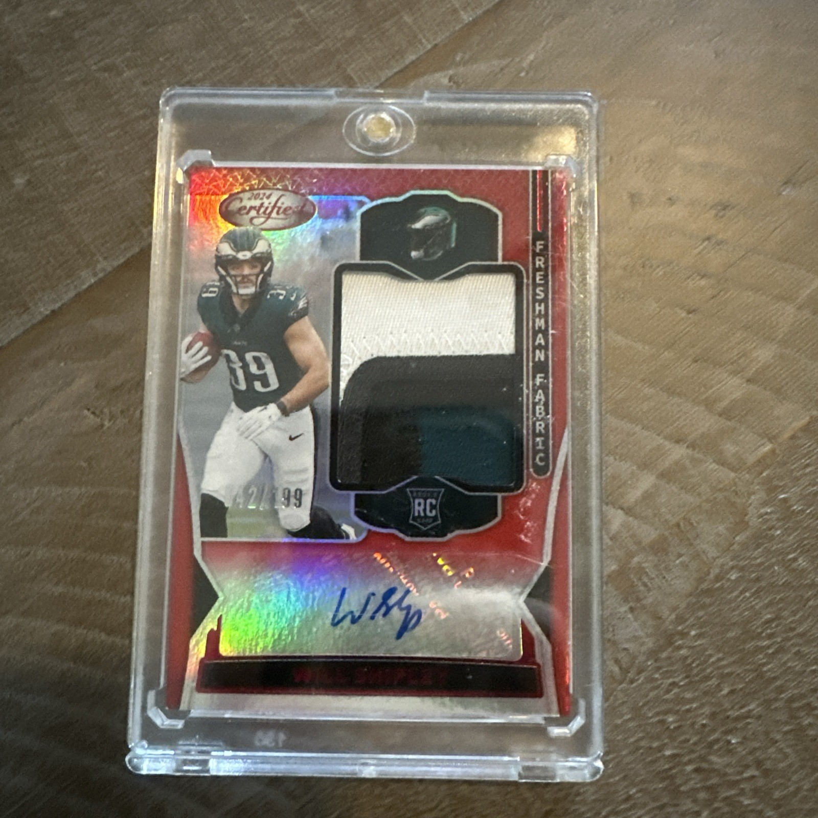 2024 Panini - Freshman Fabric Signatures Will Shipley #FMS-WSY Red /199