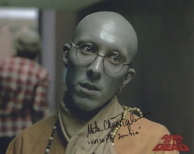 MIKE CHRISTOPHER in DAWN OF THE DEAD als Krishna Zombie. COA. In Pers.10''x8'' #506