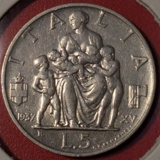 5 Lire Impero 1937 RARO Vittorio Emanuele III