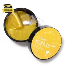 24K Gold under Eye Patches for Dark Circles and Puffiness Eye Mask Skin Care Pro
