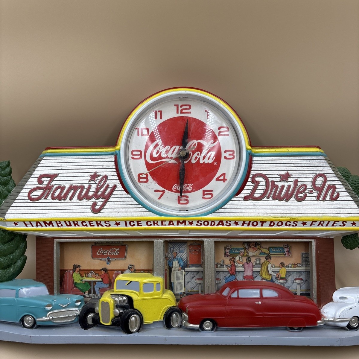 Vintage Coca Cola Family Drive-In Diner Wall Clock | eBay