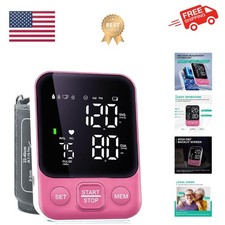 User-Friendly Blood Pressure Monitor with Dual Power and Memory Storage   Pink