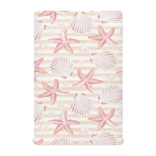 Fitted Crib Sheets Vintage Seashells and Starfish Stretchy Portable Playard S...