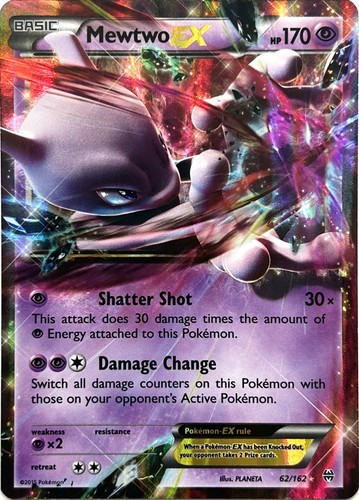 Mewtwo EX (62/162) Ultra Rare NM Near Mint | XY BREAKthrough