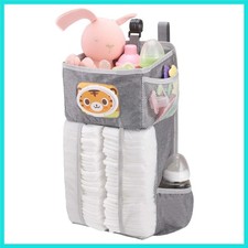 Hanging Baby Diaper Caddy Organizer, Diaper Stacker, Baby Crib Hanging Classi...