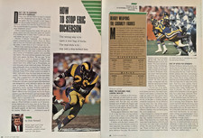 Eric Dickerson Los Angeles Rams Interview by Dick Vermeil Vintage 1985 Article
