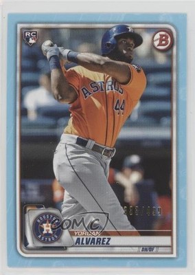 2020 Bowman Sky Blue 333/499 Yordan Alvarez #25 s3g