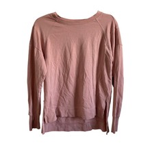 Sweaty Betty Athleisure Pink High/Low Sweatshirt with Thumbholes - Size Small