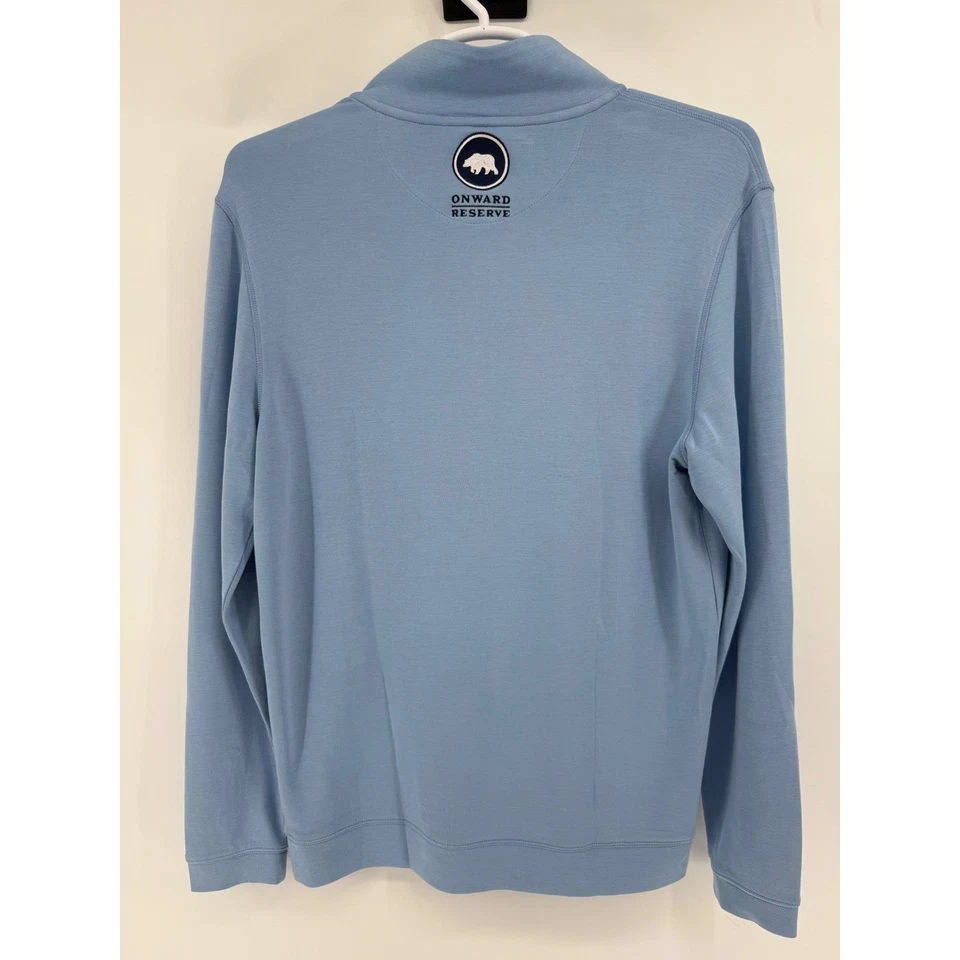 Pullover Onward Reserve manga larga 1/4 cremallera azul edición PGA TOUR HARRIS INGLÉS Foto 3 de 4