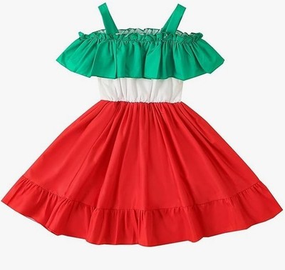 Toddler Girls Mexican Dress Ethnic Fiesta Dress - NEW