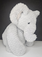 Aurora Elephant Sitting Plush Gray Long Arm Short Stumpy Leg Stuffed Animal 12"