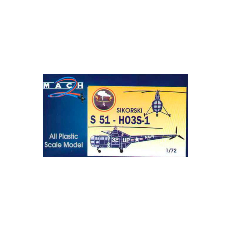 MACH 2 GP011 MODELLO ELICOTTERO SIKORSKY S 51 1/72