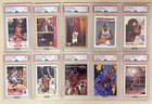 (10) 1990'S MICHAEL JORDAN PSA 9 CARD LOT  ALL DIFFERENT FLEER UD HOOPS SKYBOX
