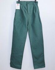 New French Vintage 1970s Green Cotton Twill Work Chore Pants ADOLPHE LAFONT W30