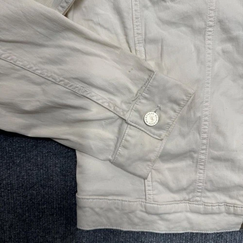 Monfrere Men’s Dean Jacket Vintage Blanc Linen Blend Twill Trucker Jacket image 5