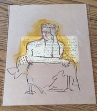 Original Artwork Drawing Sketch By Opie O'Brien Deco Eclectic One Of A Kind