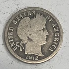 1912-S BARBER SILVER DIME ~  ~NICE COIN~ 90% SILVER San Francisco Mint