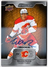 2023-24 Upper Deck Engrained Oak Autograph WALKER DUEHR #136 Calgary Flames Auto