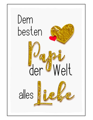Papa Glückwunschkarte Geburtstag Vatertag Vati Papi Vater Grußkarte mit Umschlag