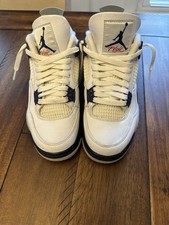 Nike Air Jordan 4 Retro Sneakers Midnight Navy/White/Gray, Size 7, DH6927-140