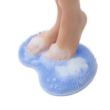 Shower Foot and Back Scrubber Mat,Wall Mounted Shower Foot Scrubber with Suct...