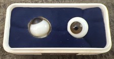 Vintage Tallina's Hand Blown Glass Doll Eyes Pair 12 mm brown