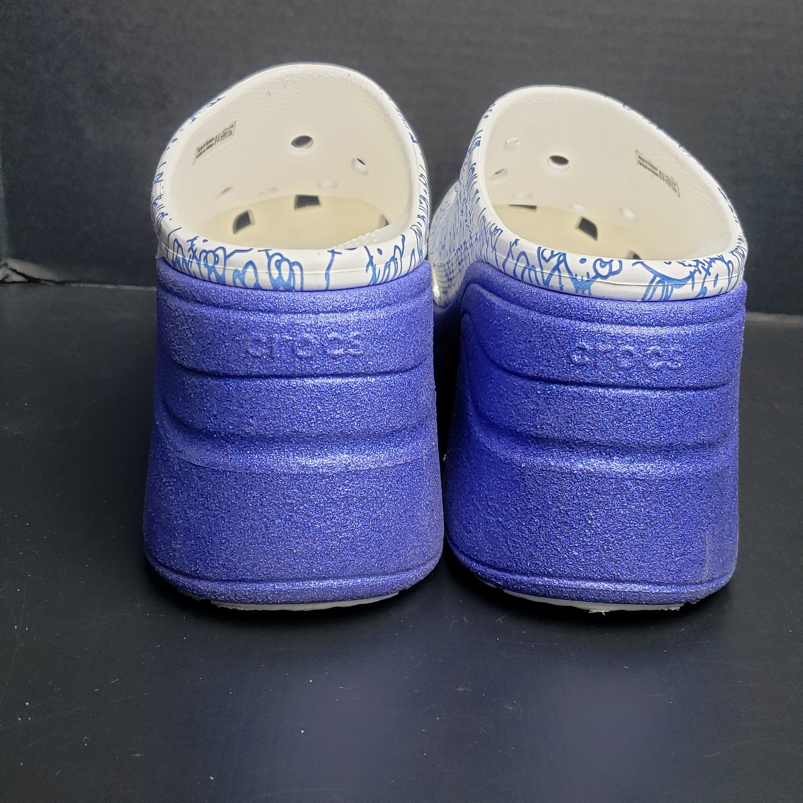 Crocs 209451 Hello Kitty Platform Clogs White/Blu… - image 5