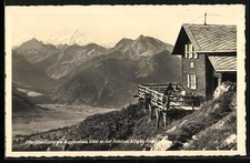 Pfrontenhütte, Berghütte der Sektion Allgäu Kempten, Ansichtskarte 1951 