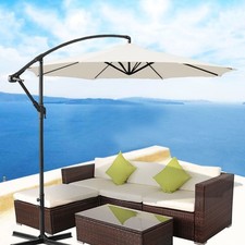 Image of 3M Outdoor Garden Banana Parasol Sun Shade Patio Hanging Umbrella Cantilever