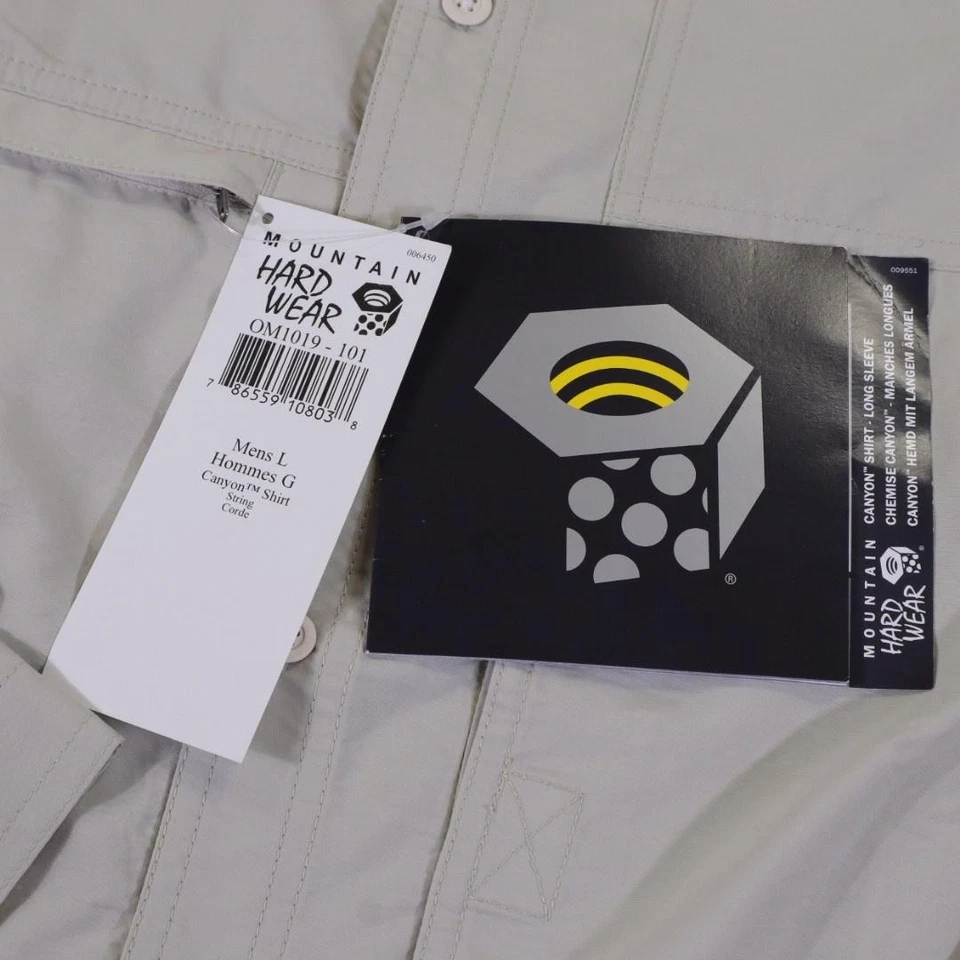 Camisa Mountain Hardwear Canyon Para Hombres Grande Manga Larga Senderismo UPF 30 OM1019-101 Foto 2 de 4