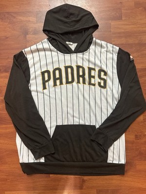 San Diego Padres Servpro Med Hoodie T-Shirt White Brown Striped MLB Baseball