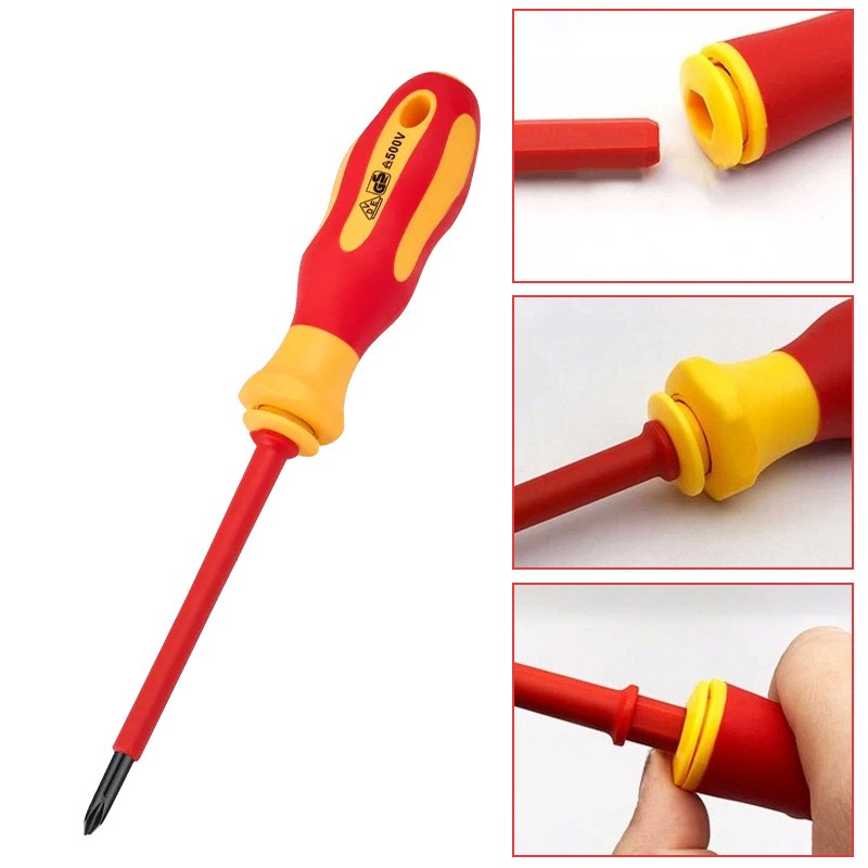 10-in-1 Electrician Insulated Screwdriver Set Magnetic Tip Slotted Phillips Tool