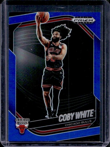 2024-25 Panini Prizm Black Coby White Blue Prizm #/199 Bulls