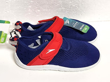 Speedo Toddler Boy's Size Large 9-10 Shore Explorer Water Shoes - Navy Blue