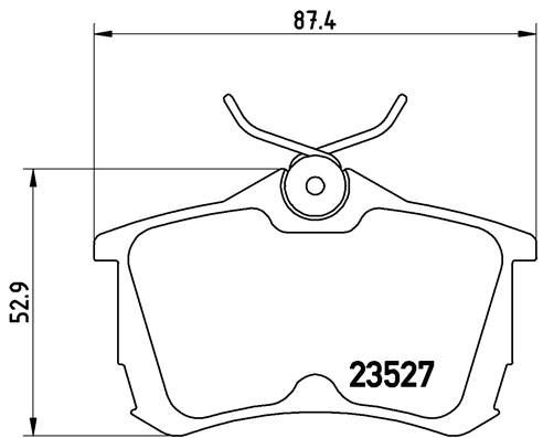 2X Brembo Bremsbelagsatz, Scheibenbremse P 28 030 FüR Honda-image