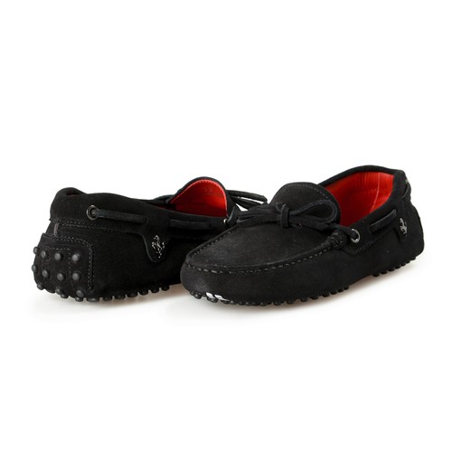 Tod's For Scuderia Ferrari Mujer 100 % Cuero Gamuza Coche Zapatos Mocasines Zapatos - Imagen 8 de 8