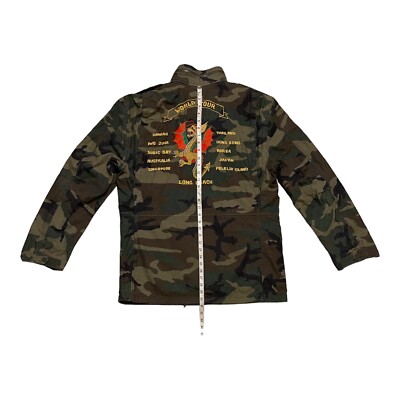 ジャケット・アウター ALPHA INDUSTRIES Wzip Military JKT Alpha Industries Camo Jacket Mens Extra Large World Tour