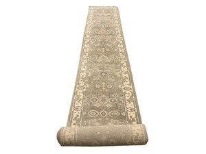 3X20-Oushak-Runner-Brown-Gray-Hand-Knotted-Wool-Oriental-Rug-Carpet-2-9-x-20-3
