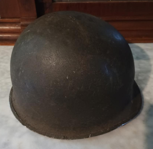 WW2 USA Early Fixed Bail M1 Helmet with liner
