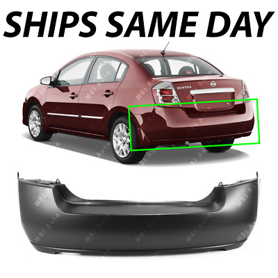 Bumper Cover For 2007-2012 Nissan Sentra Base S SL Models Rear Plastic Primed