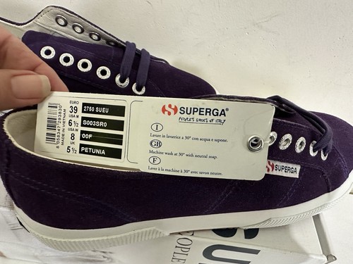 NEW SUPERGA 2750 Suede - Woman’s Sneak - Petunia Purple Colour. Size 39 Euro - Picture 7 of 23