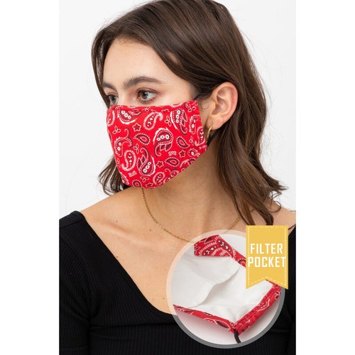Máscara facial de moda de algodón reutilizable de calidad para adultos filtro bolsillo nariz alambre bonito - Imagen 74 de 169