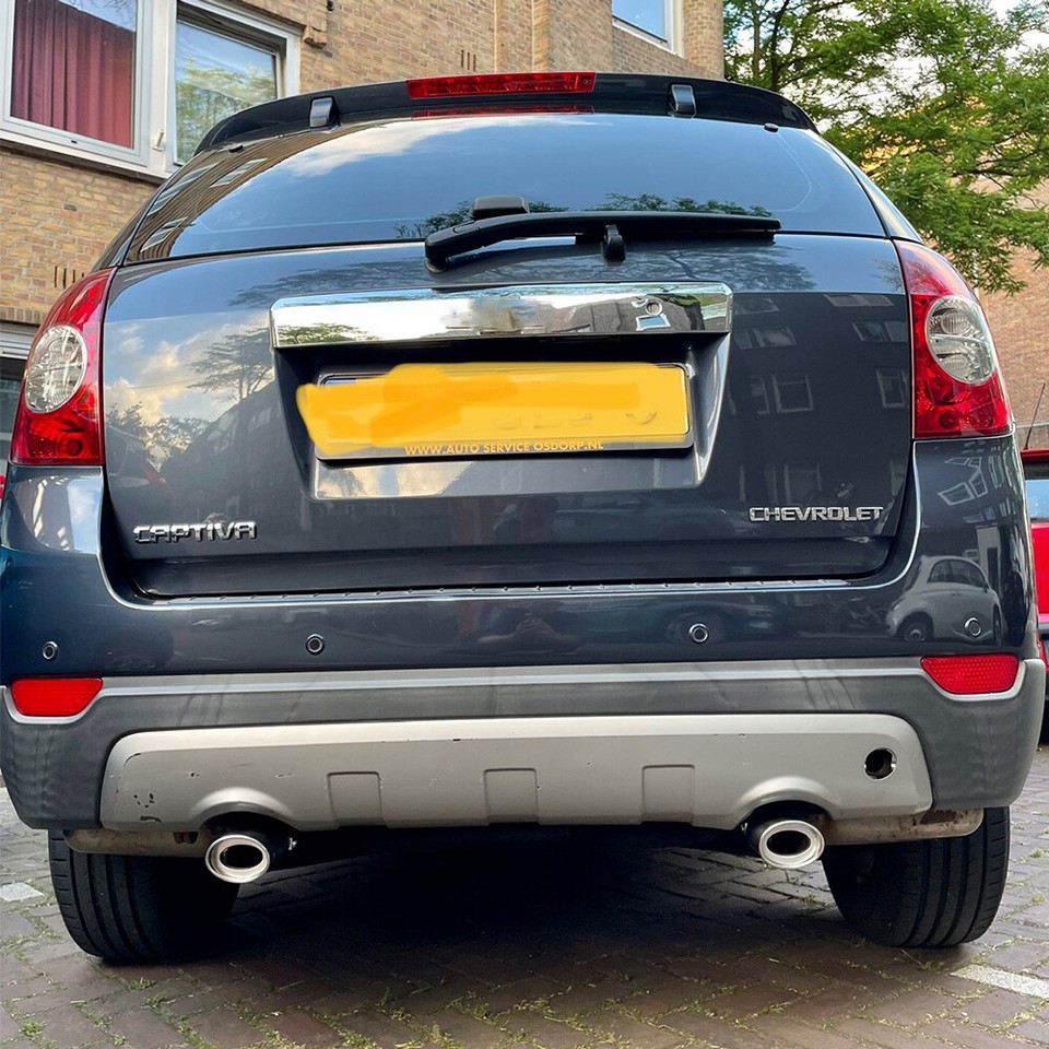 Universal Car Chrome Dual Exhaust Rear Pipe Tail Muffler Tip Stainless ...