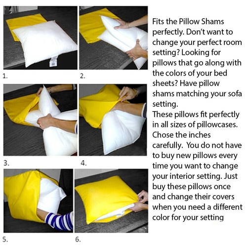 Hollowfiber Cushion Pads Insert Filler Inner Scatters Deep Filled Plump Cushion - Picture 82 of 107