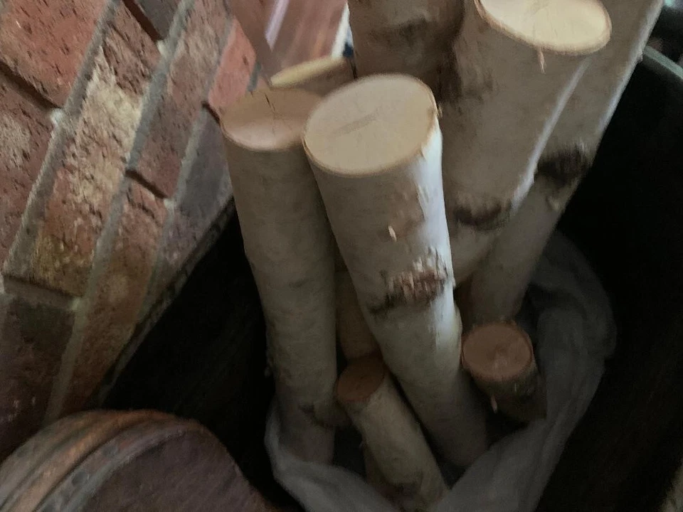 Деревенская северная белая береза комплект из 9 бревен 🪵Natural Bark Logs дровяная печь для камина - Изображение 2 из 2