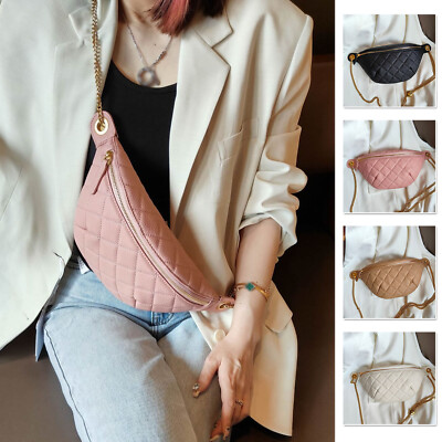 Genuine Leather Small Crossbody Sling Bag Chest Fanny Pack