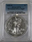 2020-W $1 One Ounce Burnished American Silver Eagle PCGS SP70 824604.70/43063965