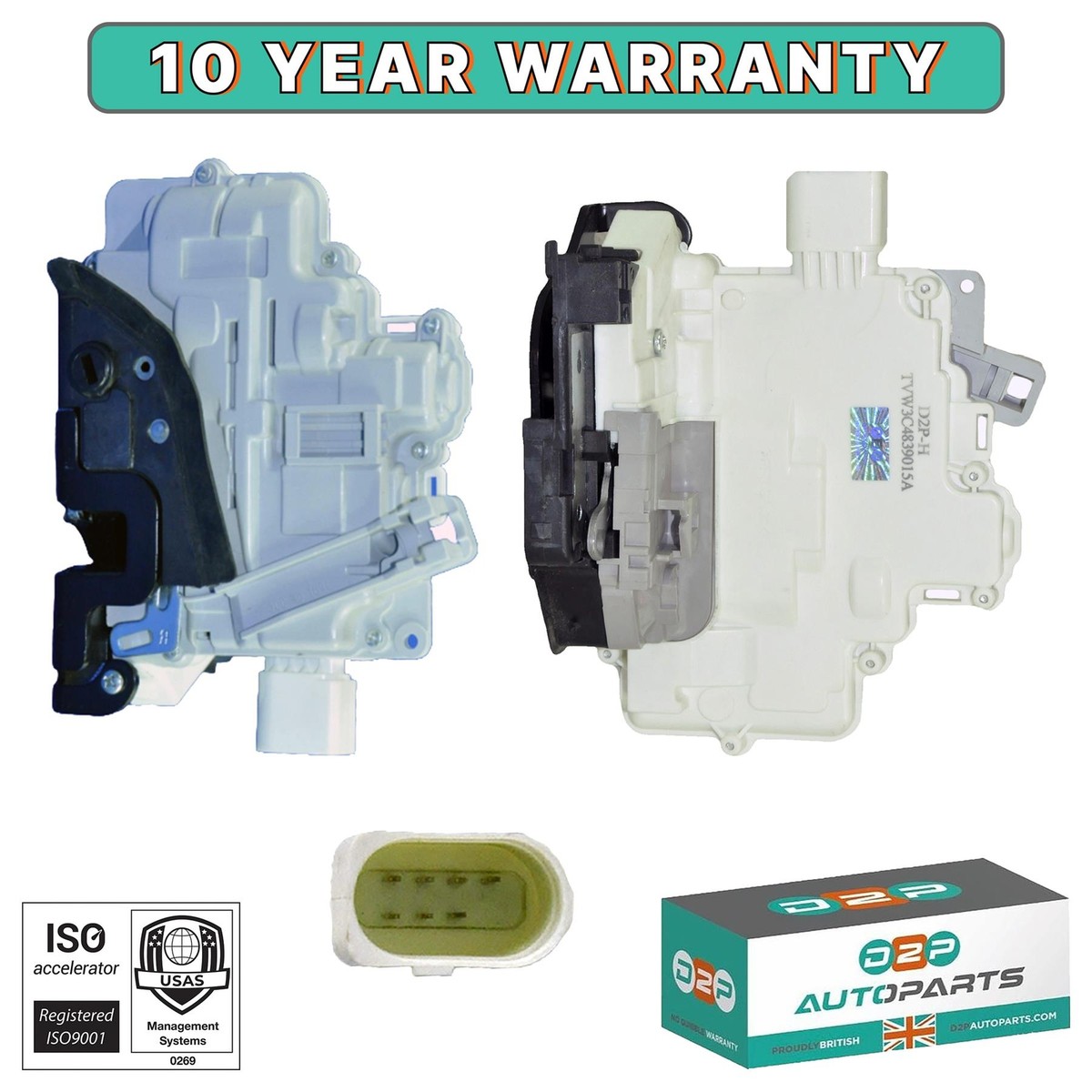 REAR LEFT DOOR LOCK MECHANISM 3C4839015A FOR SEAT IBIZA MK5 SKODA