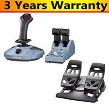 TCA Sidestick + Quadrant Flight Simulator Airbus Edition w/ Flight Rudder Pedal